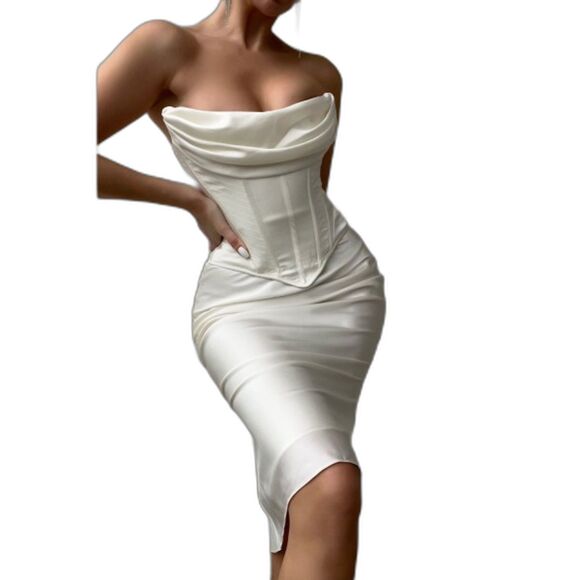House of CB White Strapless Dress - Picture 15 of 15
